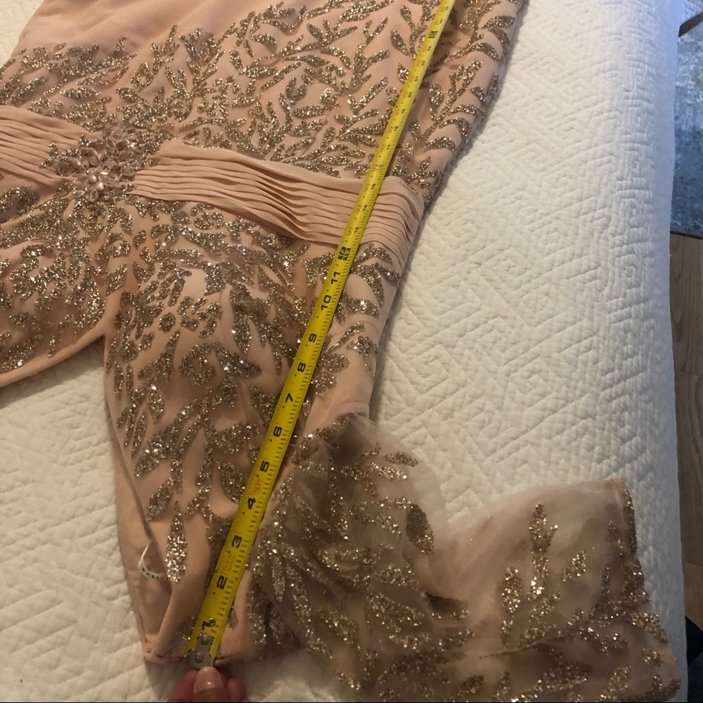 Mother of the Bride peach Chiffon gown by Cameron Blake - Picture 8 of 16